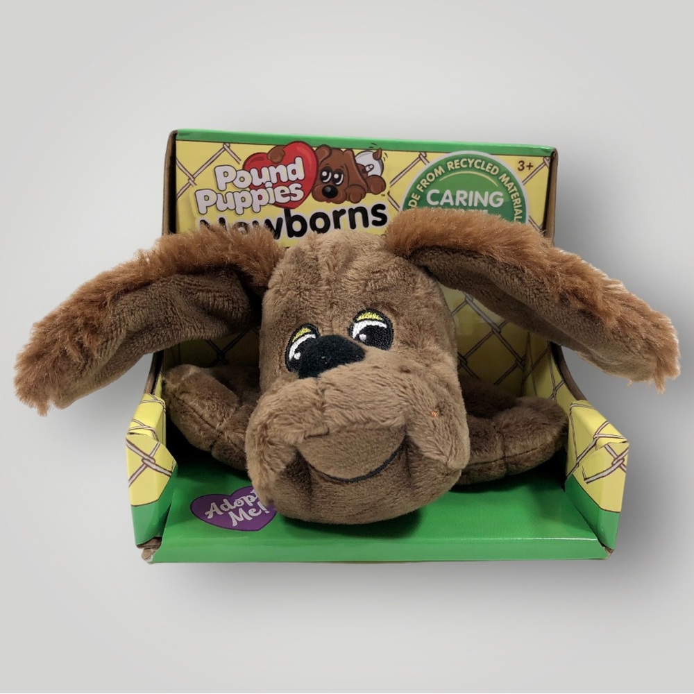Pound Puppies Newborns Plush Dark Brown Eco Friendly